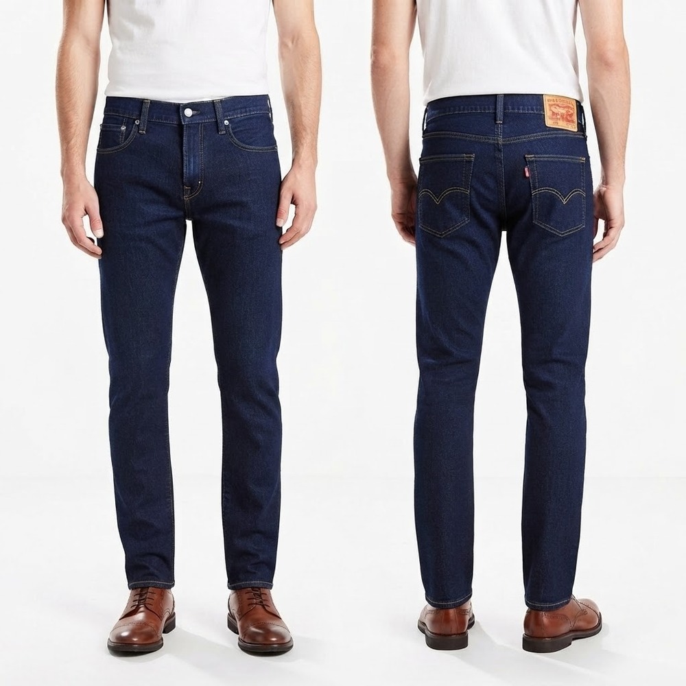 Levis 502 Regular Taper Mens Jeans Blue Indigo Stretch Denim 32x28